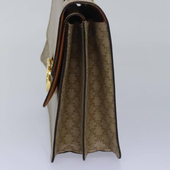 CELINE Macadam Canvas Hand Bag Beige Auth - Picture 4 of 16